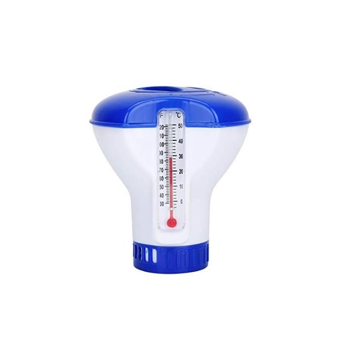Thermometre Distributeur Chlore Flottant Piscine Amusant Diffuseur Pastille Connecte Précis