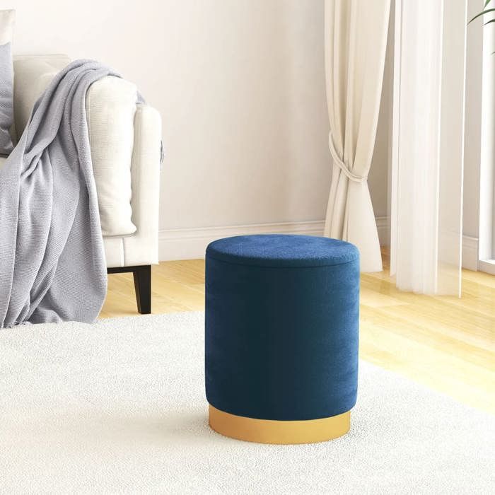 vidaXL Tabouret de Rangement Rond Pouf de Salon Repose-pied de Salle de Séjour Tabouret de Couloir Chambre Maison Intérieur 340284