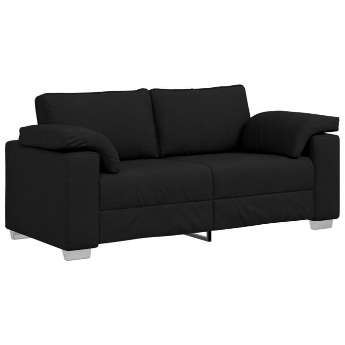 PROMOTION Canapé loveseat CLIC-CLAC - noir 140 cm - Tissu 43944 - BestMeuble