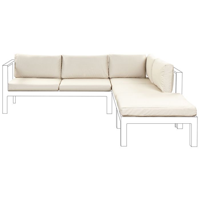 Ensemble de housses de coussins dextérieur MESSINA Blanc cassé