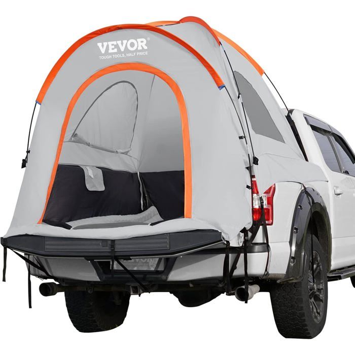 VEVOR Tente de lit en Tissu pongé, Tente de rêve Respirante à 3 Portes avec poteaux en Fibre de 11 mm, 2030 x 1520 x 1190 mm, 70% occultant, pour Maison de