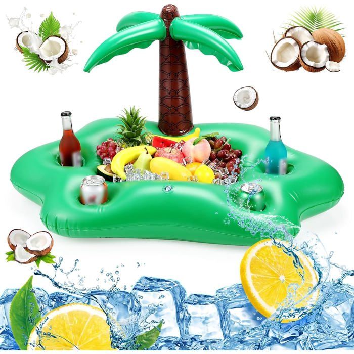 Porte-gobelet Flottant 2 En 1 – Plateau 8 Trous – Grande Capacité Pour Piscine, Bain à Remous, Plage