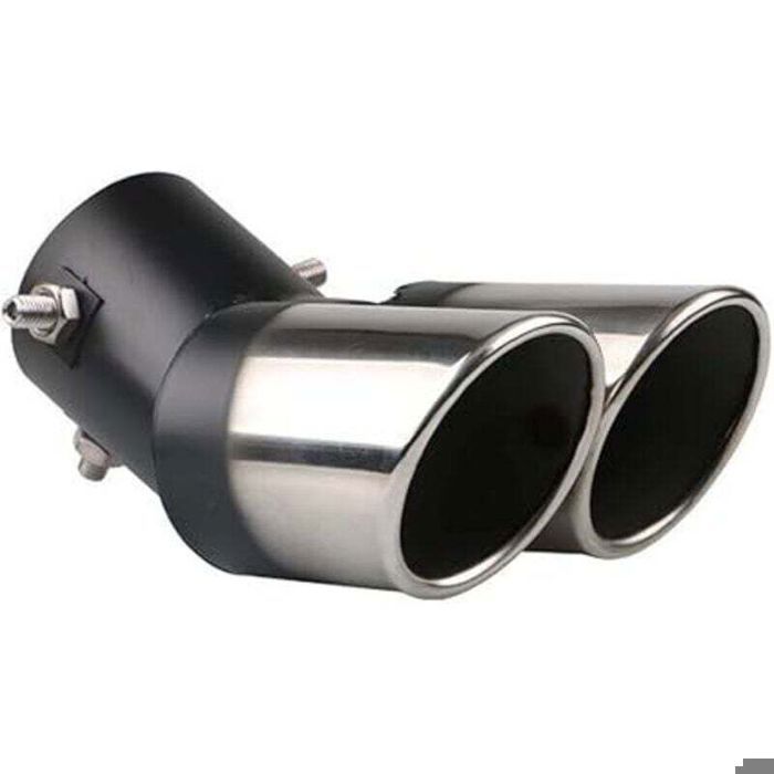 Embouts déchappement universels - PZCC - Acier inoxydable - Double sortie - 63mm - Installation facile