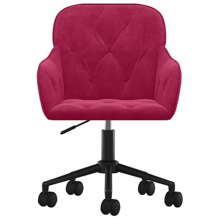 Anticorrosion MODERNE Siège Pivotant simple - Pour intérieur - Chaise de bureau - Rouge bordeaux Velours- Size:56x61x(78-86)cm 14491