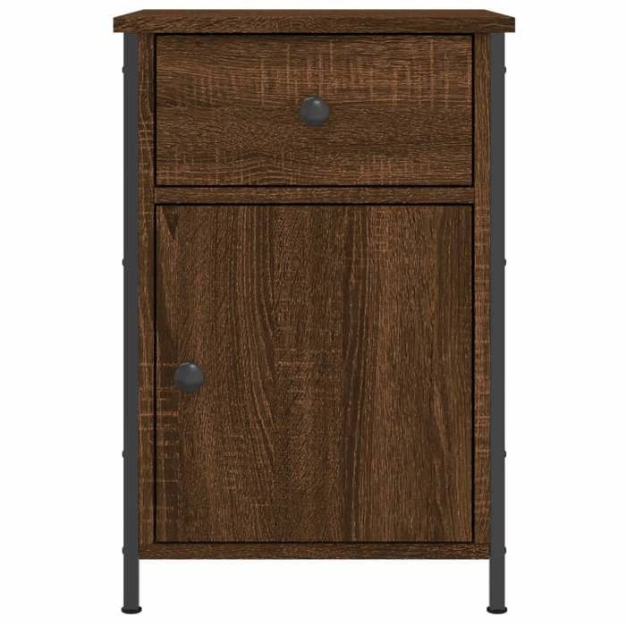 Lot de 2 Tables de chevet élégant - ECOHOME - bois dingénierie - chêne marron - 40 x 42 x 60 cm - Réglable@440093