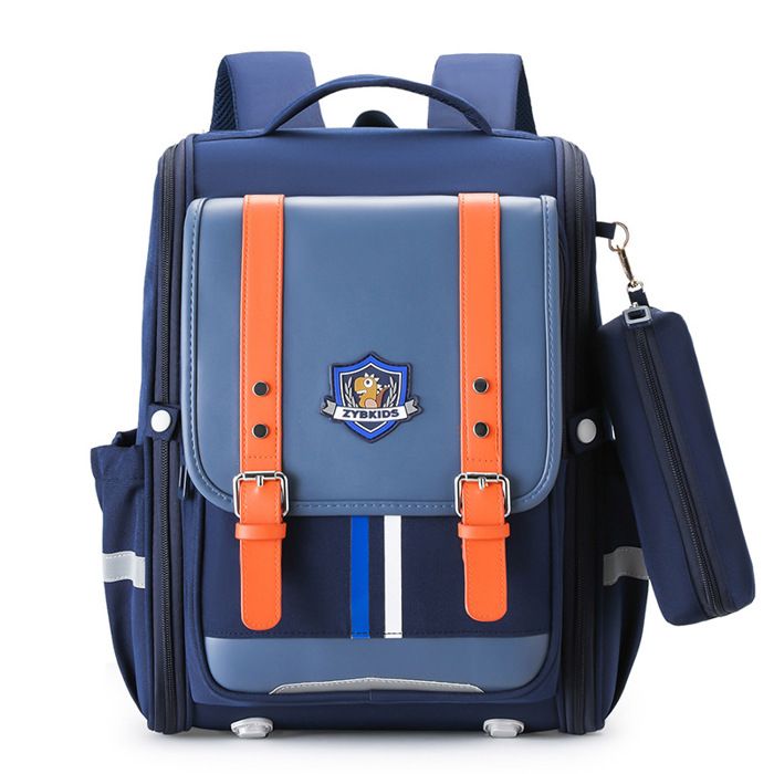 XJYDNCG Cartable Garcon Primaire Cp Sac à Dos enfant garçon et fille Style Allégé 40x32x15cm - Bleu