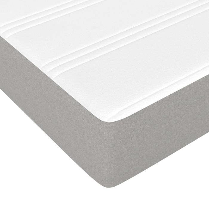 Matelas de lit à ressorts ensachés Gris clair 80x200x20cm Tissu_2 ans garantie_52126