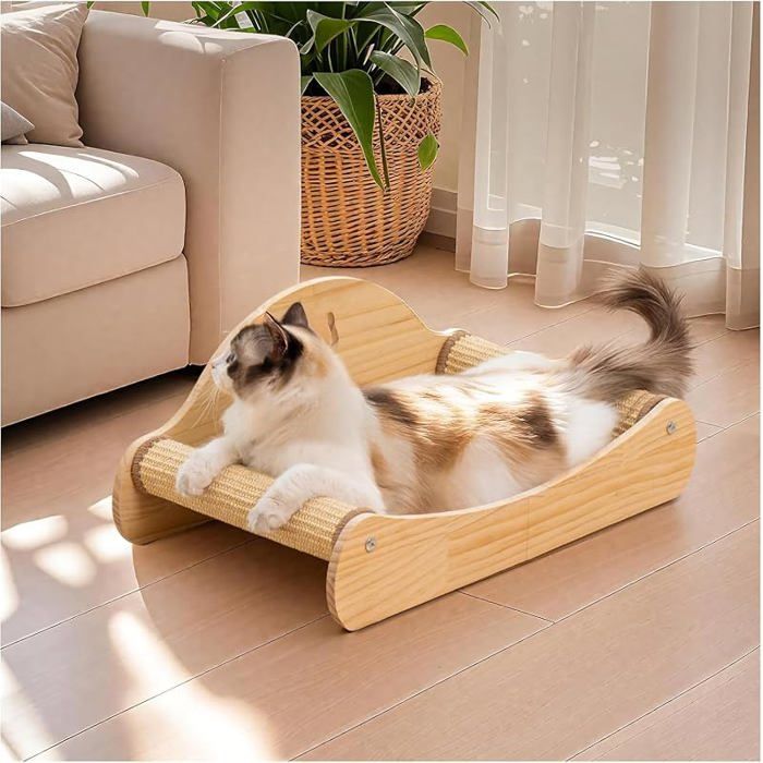 Griffoir pour Chats en Sisal Naturel Transat et Accessoire pour Chat pour se Reposer et Faire Ses Griffes 58 x 33 cm –Style A
