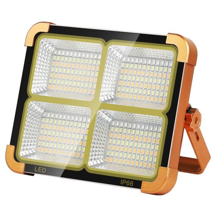 Lampe Torche LED Solaire Rechargeable 5000LM - Projecteur étanche IP66 Pour Camping Et Chantier