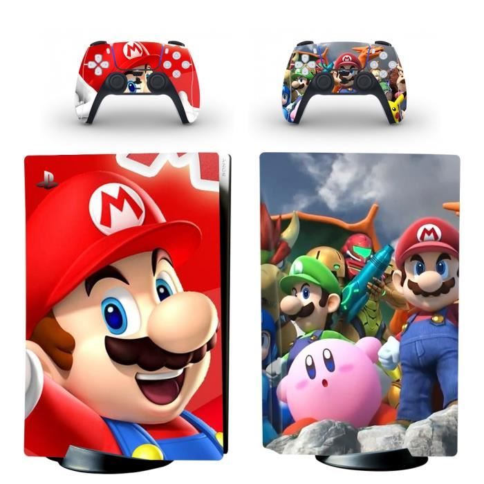 Autocollant Mario édition disque PS5 pour Console Playstation 5 et