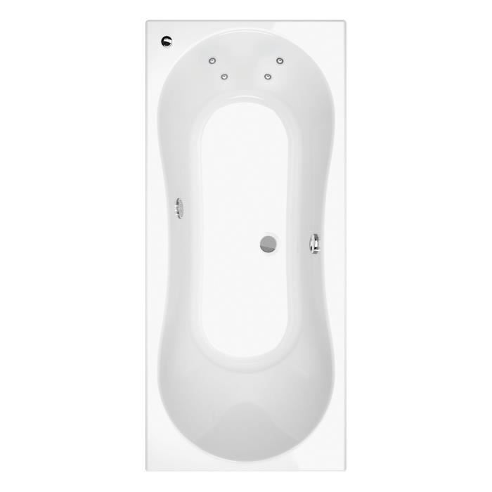 Baignoire balnéo rectangulaire PUREA 180 x 80 cm