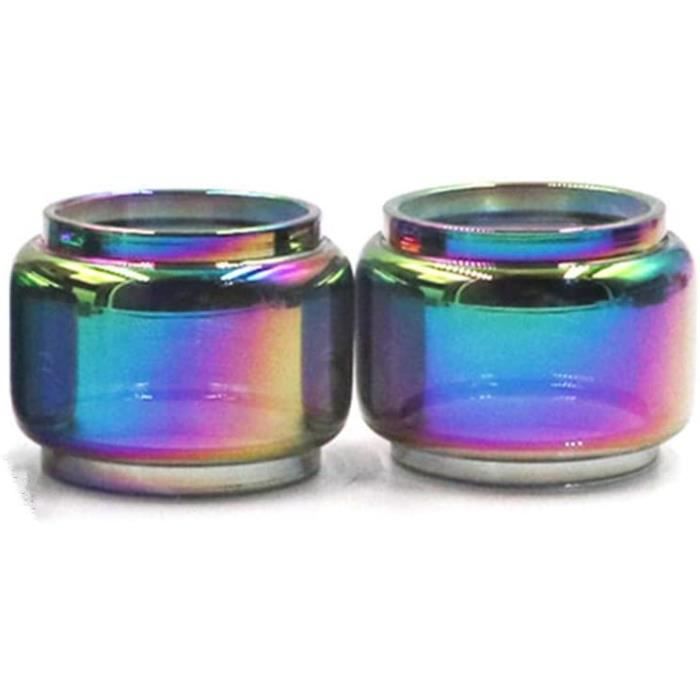 elfbar nachfüll pod läuft aus 2pcs Rainbow Bubble Verre Tube Fit pour Geekvape Zeus x Mesh RTA 4.5ml -  Ajuster pour Zeus Sub Ohm 5ml - Fit for Zeus Dual [753]
