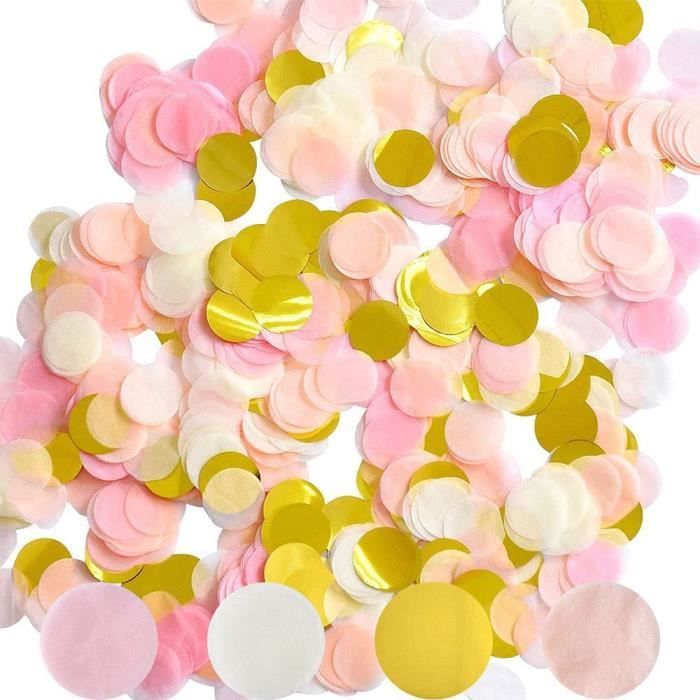 Lot de 300 confettis ronds en papier biodégradables pour anniversaire, mariage, fête prénatale