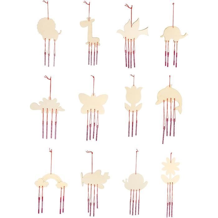 Lot De 20 Pièces De Carillon à Vent En Bois De Rechange Avec