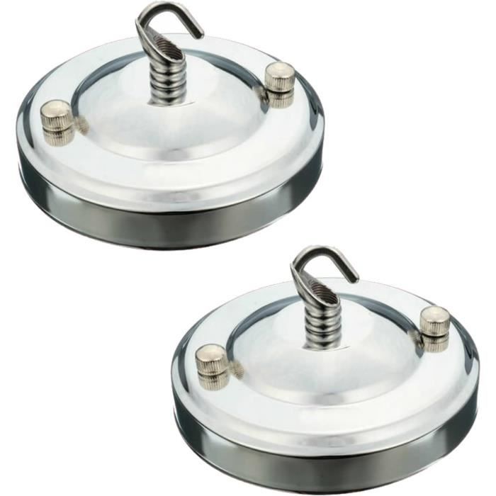 Cache-plaque De Plafond Rond – Lot De 2, Diamètre 5 Pouces – Blanc, Plastique – Pour Cacher Trous Boîtiers électriques, Luminaires