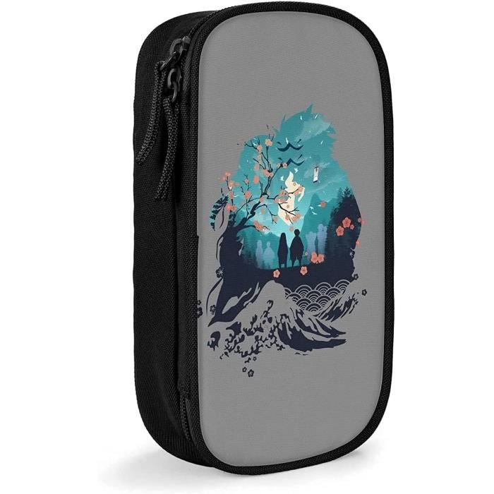 Trousse À Crayons Avec Motif Papillon Bleu De Grande Capacité Pour Homme Et Femme - Double Trousse À Crayons Avec Motif Papillon Bleu De Grande Capacité Pour Homme Et Femme - Double