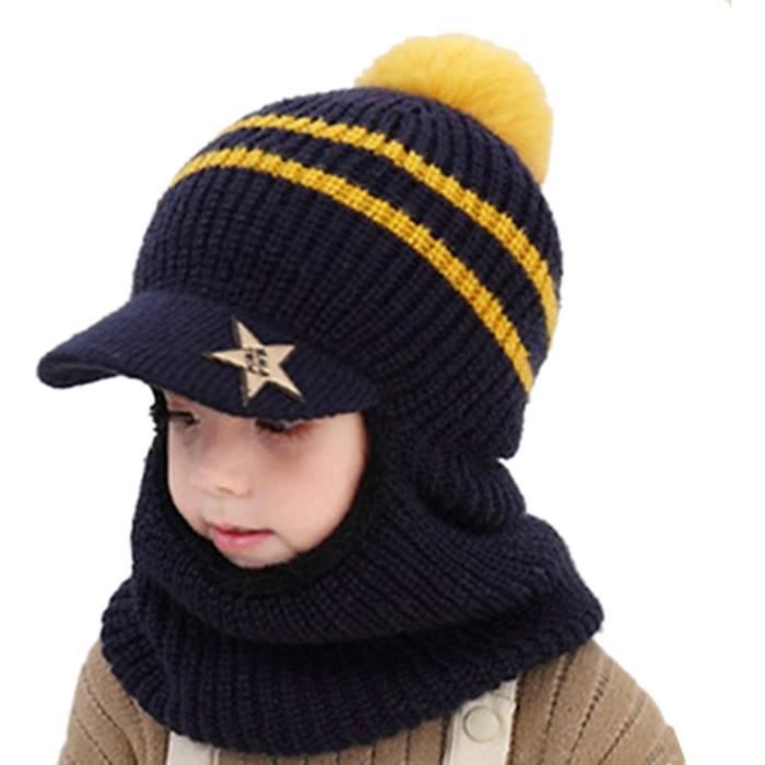 Bonnet D'hiver Pour Enfant De 2 à 6 Ans, Avec Cache-oreilles Et écharpe