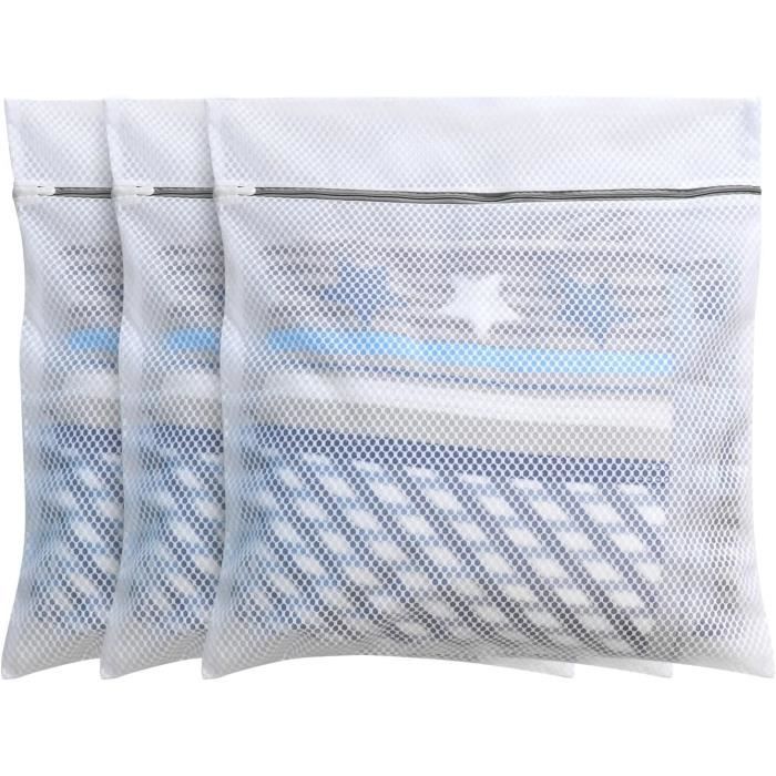 2 Sacs à Linge Filet XL/XXL - Pour Machine à Laver, Avec Cordon, Protection Vêtements Délicats - 50x60cm Et 60x80cm