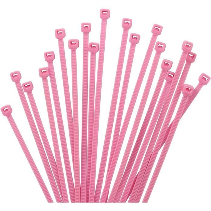 500 Colliers De Serrage Nylon Noirs - 5 Tailles - Attache-câbles Auto-agrippantes