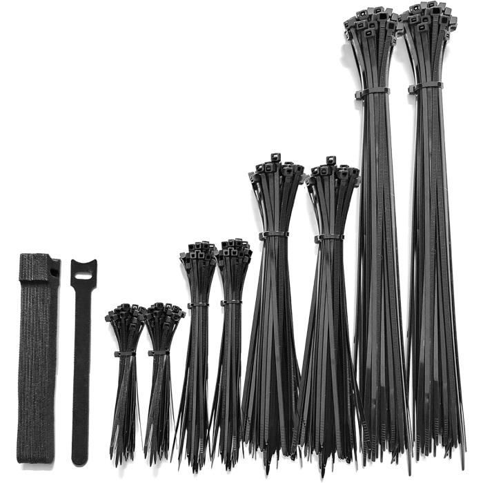 Grande Taille DUNSOO 1000 Pièces Serflex, Collier De Serrage Plastique, Serflex Plastique Professionnelles Colson Noir
