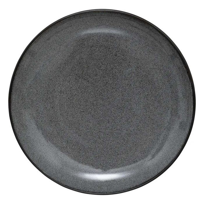 Lot de 6 Assiettes Plates Diane 27cm Gris Foncé