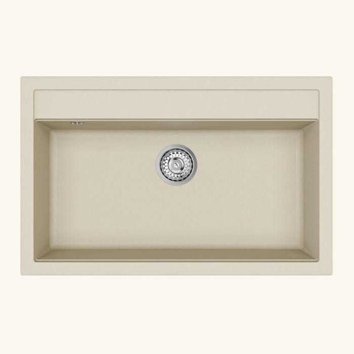 Évier granit beige Helika QUADRO 1 bac 505x795