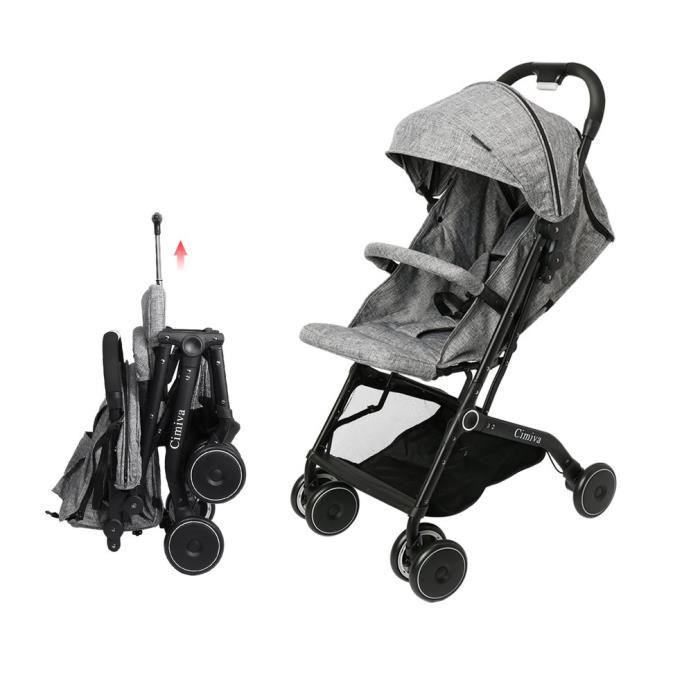 Poussette compacte pliable pour bébé