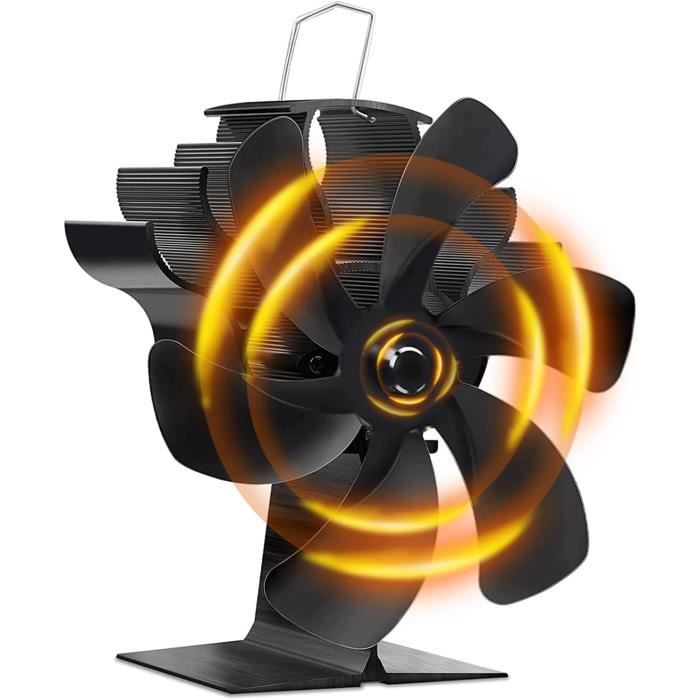 Ventilateur Poele à Bois Magnétique, Ventilateur de cheminée thermique