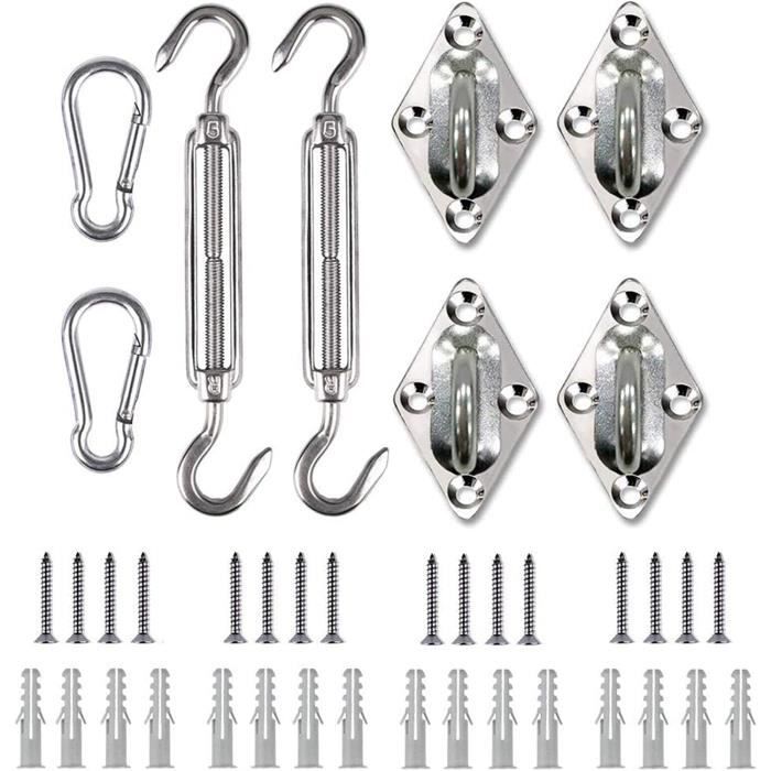 HEMOTON Lot De 50 Pinces Pour Toile D'ombrage - Clips De Fixation Robustes Pour Filets De Jardin, Parasols, Bâches