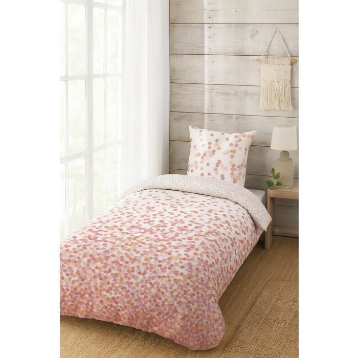 Couette Ultra Légère imprimée Confetti/Pois - 1 personne 140 x 200 - Spécial Eté - MORTREUX