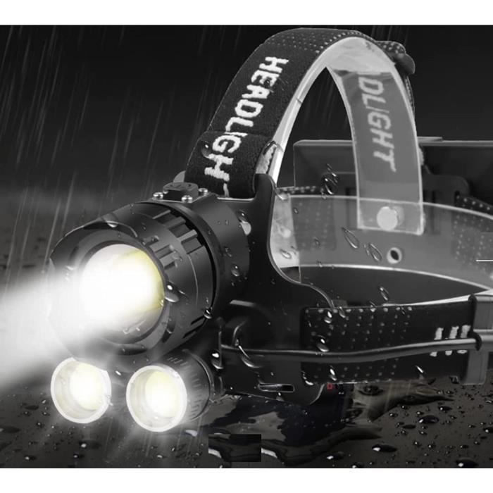 Lampes Frontales LED, Rechargeable USB Torche Frontale, 6 Modes IPX4 Tanche Zoomable Lampe Torche Dtecteur 68337862