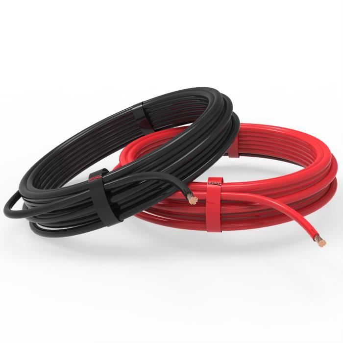 2x 10m Câble unipolaire 1.0 mm² Fil Électrique: Set 2 couleurs / Longueur  par couleur: 10m mètres - Cdiscount Bricolage