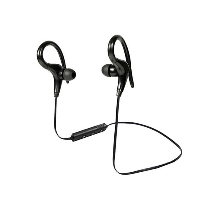 Casque Écouteur Sport Bluetooth Sans Fil Oreillette Stéréo 4.1 Écouteurs  Crochet 