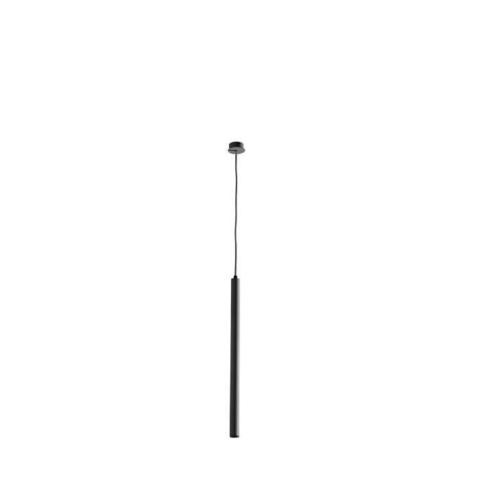 Lampe à suspension - TUBE - Métal - LED 5W intégrée - Design contemporain - Noir