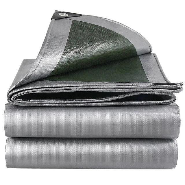 Store banne en tissu PE imperméable - Army green silver - 2x4m