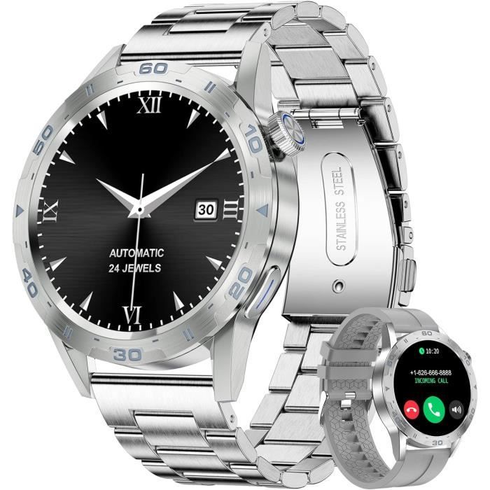 Montre Connectée Homme Avec Appel Bluetooth 1,8'' - Smartwatch 20 Modes Sportifs, Oxymètre, Suivi Sommeil Et Musique Pour Android IOS