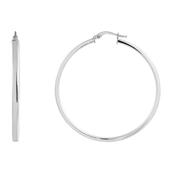 AOMIAO Boucles d'oreilles Créoles en Argent 925,Créoles Femme Boucles d
