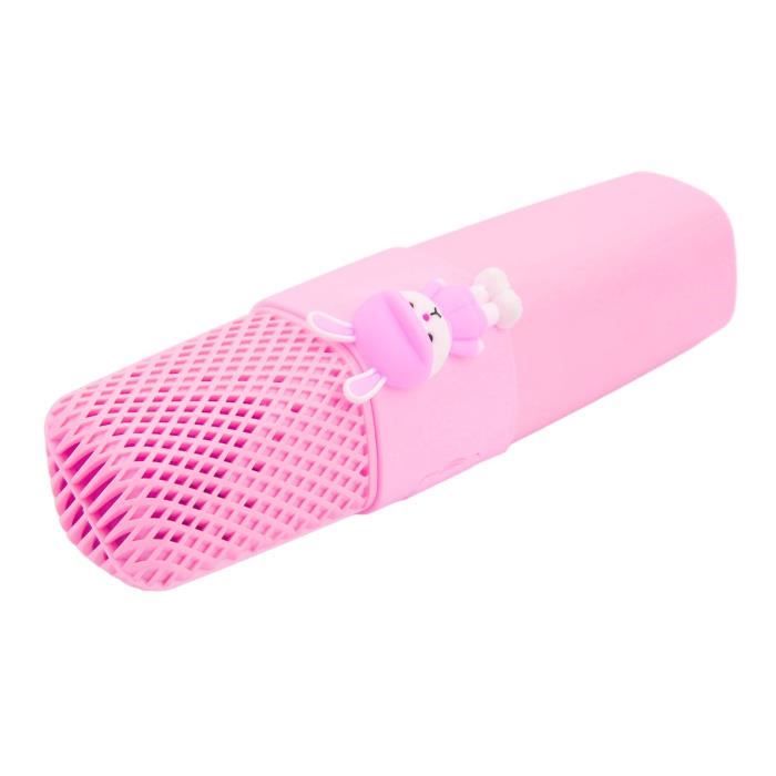 Micro Double Sur Pied Enfants 3+ Ans – LED Multicolores, Hauteur 47-108 Cm, Bluetooth/USB/TF/AUX – Violet