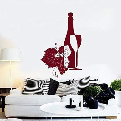 Sticker Mural Bouteille De Vin Verre À Vin Cave Raisins Vendeur Décor ...