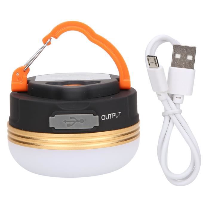 éclairage USB Portable Lampe Magnétique Rechargeable 400 Lumens - 4 Modes - Banque D'Alimentation USB - Pour Tente, Camping, Urgence Powerbank USB Intégré