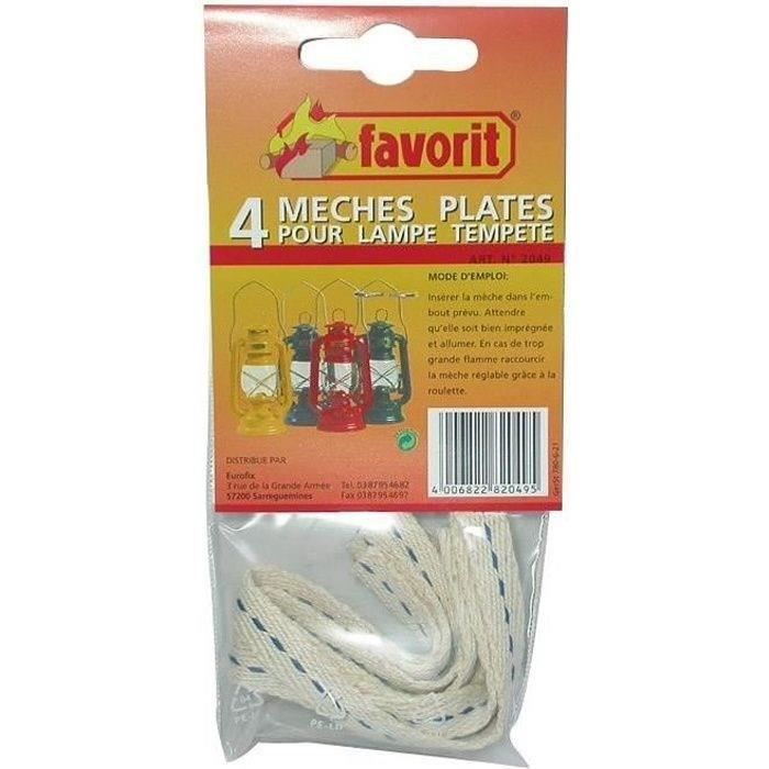 Meches+plates+FAVORIT+pour+lampe+tempete+-+Lot+de+4+-+1x9+cm