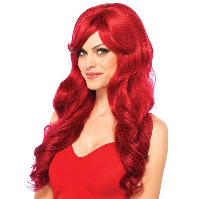 perruque rouge femme
