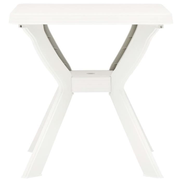 Table de bistro - Tables de jardin - Blanc - 70x70x72 cm - Plastique - Résistance aux intempéries