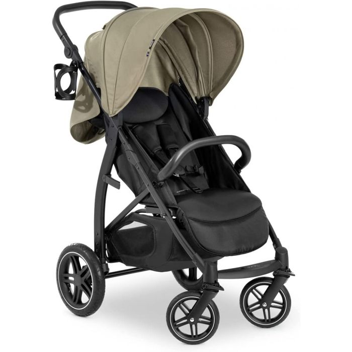 Poussette polyvalente - HAUCK - Rapid 4D Air Olive - Grandes roues tout-terrain - Pliable d'une main