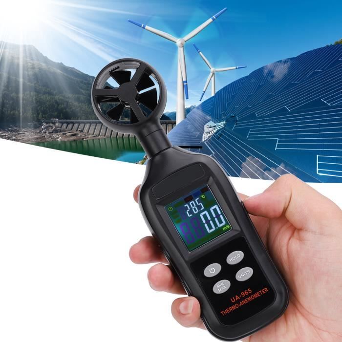 Anémomètre Numérique AIOMEST AI-5000G - Mesure Vent Et Température, Portable Et Précis