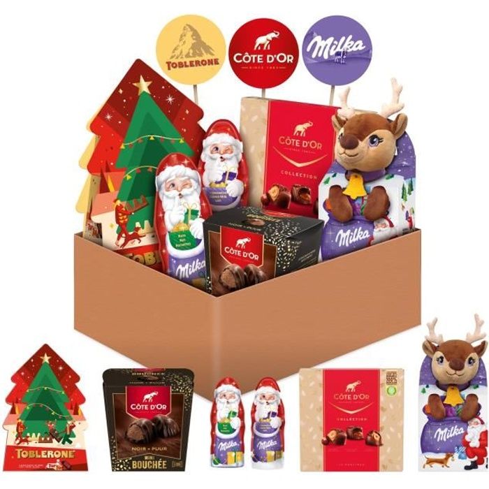 Milka – Père Noël Chocolat au Lait Noisettes – Idée Cadeau Noël
