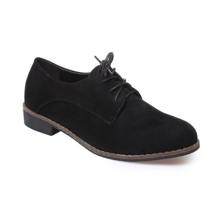 derbies femme bout rond