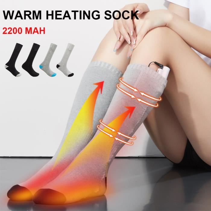 Chaussettes Chauffantes Rechargeables 4500mAh Pour Homme Et Femme – 3 Niveaux Température, Lavables, Pour Ski/Camping - 4