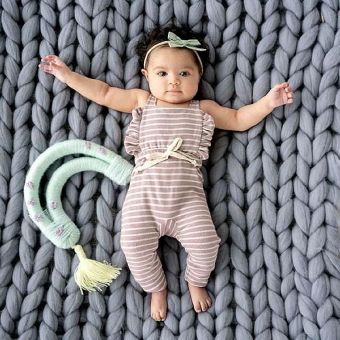 Nouveau Ne Bebe Dos Nu Fille Garcon Ruffle Romper Salopette Raye Jumpsuit Violet Vetements Violet Cdiscount Pret A Porter