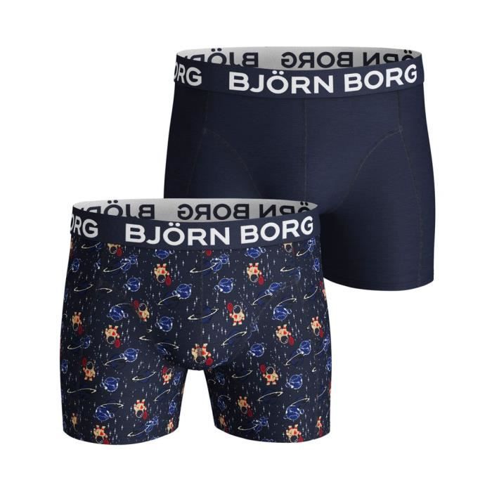 Bjorn Borg Men's Boxer Shorts 2 Pack ~ Sammy BB Spaceman Multi - Cdiscount  Prêt-à-Porter